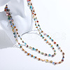 Bohemian Style Dyed Natural Shell Nuggets Beaded Long Necklaces for Women FS-WGE022A-01-3