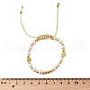 ABS Imitation Pearl Beads Braided Bead Bracelets for Women BJEW-D317-09B-G-5