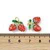 Brass Enamel Pendants KK-H072-18G-14-3