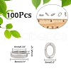 Unicraftale 100Pcs Oval 201 Stainless Steel Slide Charms STAS-UN0043-60-2