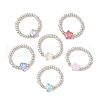 Glass Beads Stretch Rings RJEW-JR00822-2