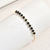 European Style Brass & Acrylic Round Beaded Anklets for Women DQ1361-5