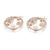 Brass Micro Pave Cubic Zirconia Pendants KK-S359-132A-RS-3