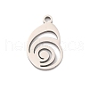 Non-Tarnish 201 Stainless Steel Pendants STAS-U016-09P-02-1