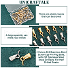 Unicraftale 80Pcs 2 Colors 304 Stainless Steel Screw Eye Pin Peg Bails STAS-UN0060-43-4