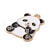 Golden Plated Alloy Enamel Pendants ENAM-Q504-03G-06-3