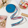 FINGERINSPIRE 10 Yards Ethnic Style Embroidery Polyester Ribbons OCOR-FG0002-26C-5