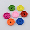 4-Hole Dyed Wood Buttons BUTT-R033-026-1
