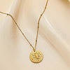 Constellation Coin Stainless Steel Pendant Necklace for Women PW-WG95399-12-1