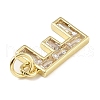 Brass Micro Pave Cubic Zirconia Pendants KK-V014-01G-05-2