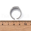 304 Stainless Steel Adjustable Cuff Rings RJEW-Q020-13P-3
