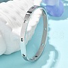 Hollow Heart 304 Stainless Steel Bangles for Women BJEW-Z092-11P-2