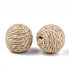 Handmade Woven Beads WOVE-T006-148B-2