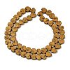 Electroplated Natural Lava Rock Beads Strands G-K388-04B-02-1