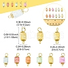 100Pcs Glass Connector Charms PALLOY-FZ00018-5