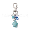 Sea Turtle Synthetic Turquoise Pendants Decoration HJEW-JM03009-03-2