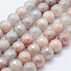 Electroplated Natural Imitation Sunstone Gemstone Beads Strands G-G749-06B-10mm-1