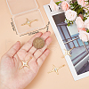 Beebeecraft 5Pcs Brass Micro Pave Clear Cubic Zirconia Pendants ZIRC-BBC0002-12-3