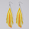 Bohemian Style Handmade Beaded Tassel Earrings for Women JF0314-10-1