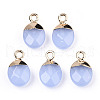 Faceted Glass Charms GLAA-N040-007B-2