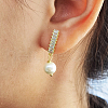 Elegant S925 Sterling Silver Round Stud Earrings RD5278-4