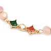 Glass Beaded Link Bracelets for Women BJEW-JB11976-01-4