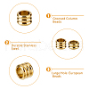 DICOSMETIC 60Pcs 4 Style 304 Stainless Steel European Beads STAS-DC0015-22-4