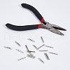 SUPERFINDINGS 300Pcs Iron Folding Crimp Ends STAS-FH0001-86-4