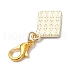 Playing Card Alloy Enamel Pendant Decoration HJEW-JM02607-01-3