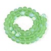 Frosted Transparent Glass Beads Strands GLAA-T032-T8mm-MBB17-2