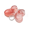 Butterfly Gradient Color Baking Paint Transparent Glass Charms PALLOY-JF03266-02-4