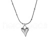 Non-Tarnish Fashionable Ladies Stainless Steel Heart Pendant Necklace AJ5965-2-1