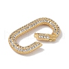 Rack Plating Brass Micro Pave Cubic Zirconia Twister Clasps KK-NH0002-19G-01-2