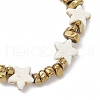 Synthetic Turquoise Beads Stretch Bracelets BJEW-JB11708-4
