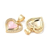 Rack Plating Brass Enamel Micro Pave Clear Cubic Zirconia Pendants KK-K380-03G-2