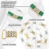 AHADERMAKER 16Pcs 2 Colors Brass Micro Pave Crystal AB Rhinestone Connector Charms FIND-GA0002-42-4