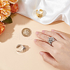 Unicraftale 4Pcs 2 Colors Stainless Steel Open Cuff Rings Set for Lovers RJEW-UN0002-94-4
