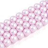 Baking Painted Pearlized Glass Pearl Bead Strands HY-N002-8mm-C03-2