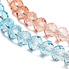 Transparent Painted Glass Beads Strands X1-DGLA-A034-T8mm-A19-4