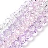 Transparent Painted Glass Beads Strands X1-DGLA-A034-T6mm-A23-2