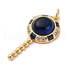 Brass Micro Pave Cubic Zirconia Pendants KK-U076-04G-3