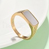 316L Stainless Steel Shell Finger Rings for Women RJEW-U054-01C-G-1