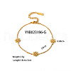 Elegant Stainless Steel Daisy Link Chain Necklaces and Bracelets Sets for Women EE7355-1-2