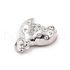Brass Micro Pave Cubic Zirconia Charms KK-C012-44P-3