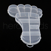 Foot Plastic Bead Storage Containers CON-Q023-22-3