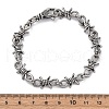 316 Surgical Stainless Steel Large Barbed Wire Link Chain Bracelets for Men Women BJEW-Q349-17AS-3