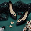 4Pcs 2 Style Alloy Rhinestone Detachable Shoe Buckle Clips FIND-FG0003-97-5