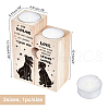 SUPERDANT Memorial Series Wooden Candle Holder and Candles Set AJEW-SD0001-15F-2