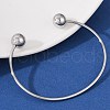 304 Stainless Steel Open Cuff Bracelets BJEW-R019-01P-01-2