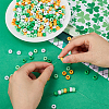 SOFPLATE 800Pcs 4 Colors Saint Patrick's Day Opaque Plastic Beads KY-SP0001-06-3